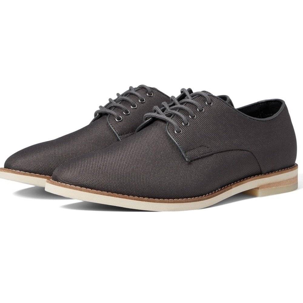 Calvin Klein Men's Black Canvas Aggussie Lace Up Oxford Size 9.5